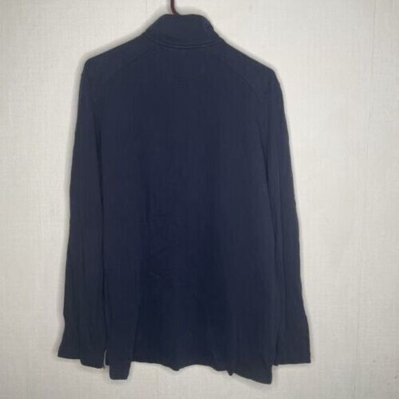 Lacoste 87651 1/4 Zip Mockneck Sweater Men Size 5/Large Blue Cotton/Alpaca FLAW - Picture 7 of 10